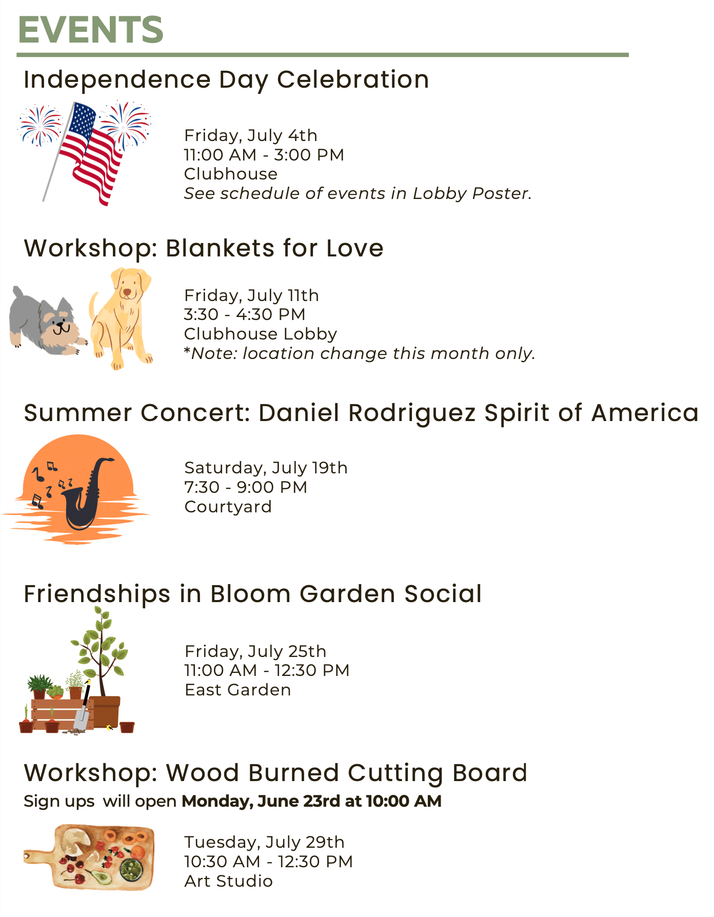 July Events Newsletter